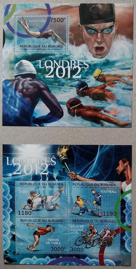 Бурунди 2012 Летние Олимпийские игры Лондон серия (блок+малый лист) Mi=19€ MNH**