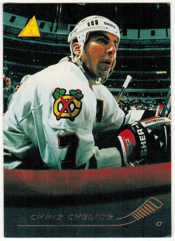 Крис Челиос Chris Chelios Чикаго Блэкхокс Chicago Blackhawks 1995-96 PINNACLE 50