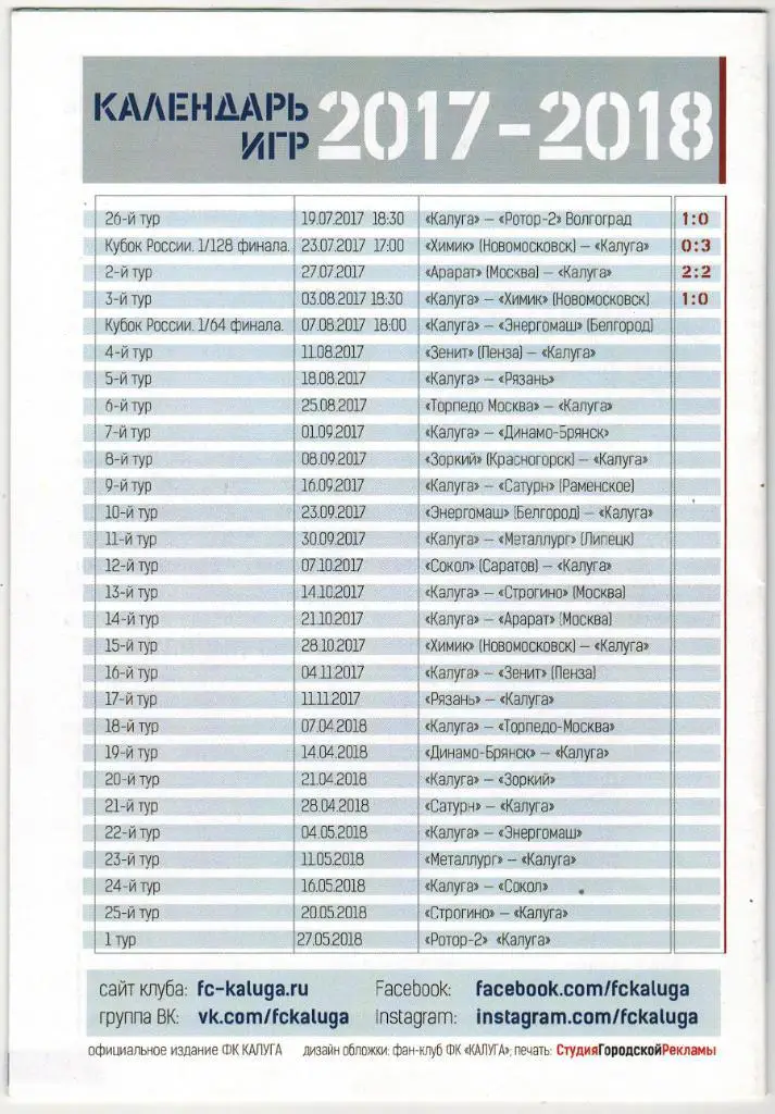 Калуга - Энергомаш Белгород 07.08.2017 Кубок России 1/64 финала 1