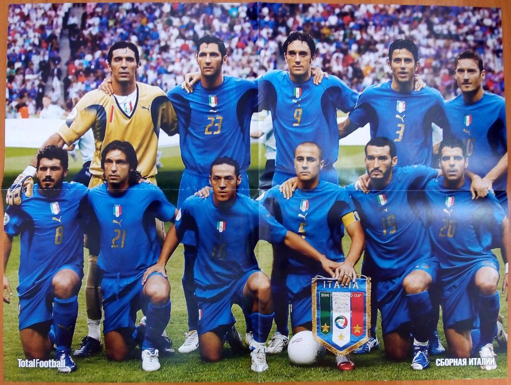 Сборная Италии Постер из журнала Total Football 2000-е годы