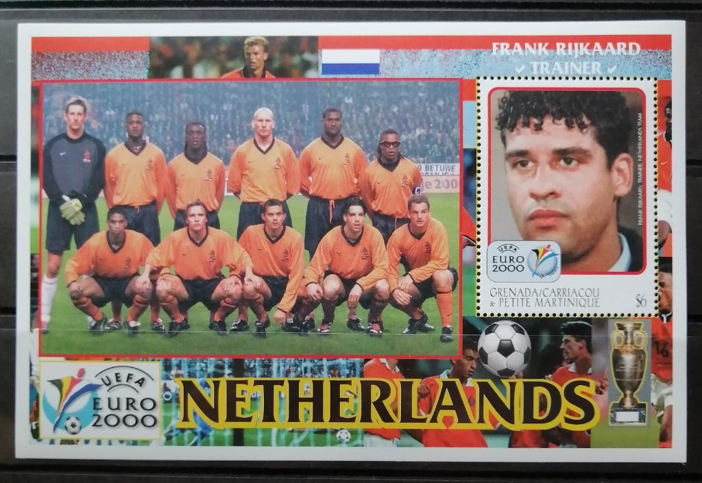 Гренада 2000 Чемпионат Европы Нидерланды Райкаард Блок MNH**