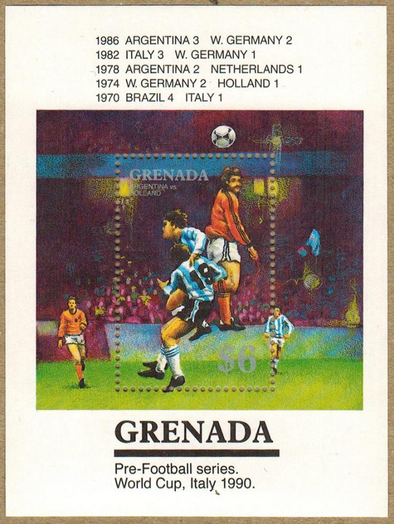 Гренада 1990 Чемпионат мира по футболу-90 (Финалы ЧМ) MNH** Michel = 11€