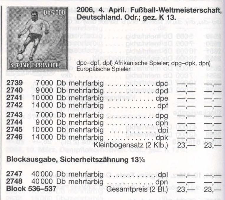 2 блока Сан-Томе и Принсипи 2006 Чемпионат мира по футболу в Германии MNH Mi=23€ 1