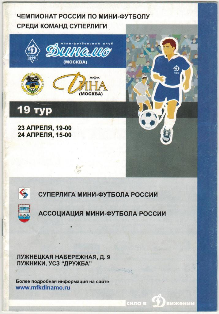 Динамо Москва - Дина Москва 23-24.04.2004