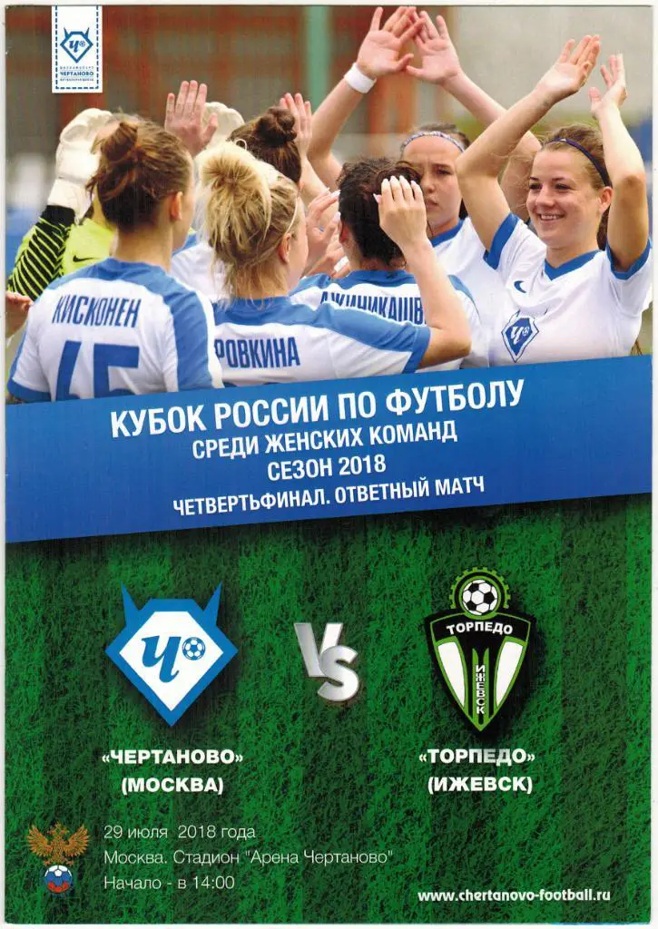 Чертаново Москва – Торпедо Ижевск 29.07.2018 Женские команды
