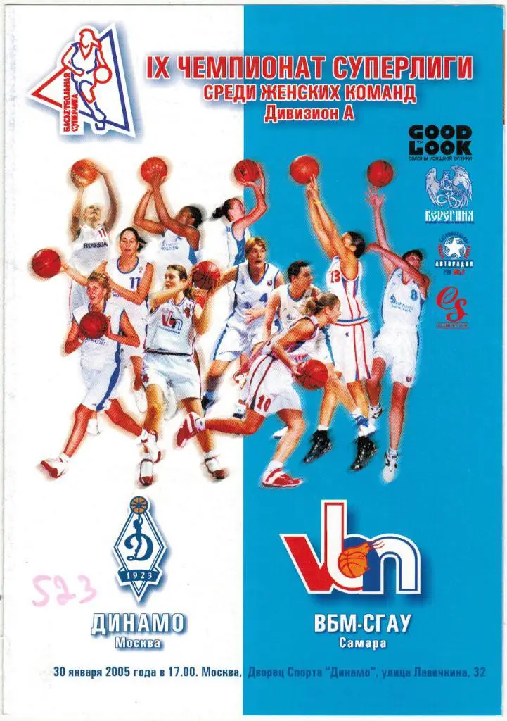 Динамо Москва - ВБМ-СГАУ Самара 30.01.2005