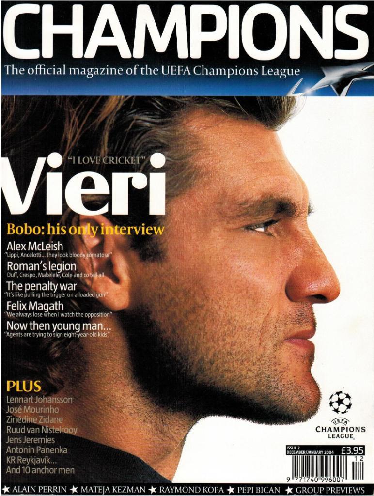 Champions Официальный журнал Лиги чемпионов Декабрь-январь 2004 Челси Луческу