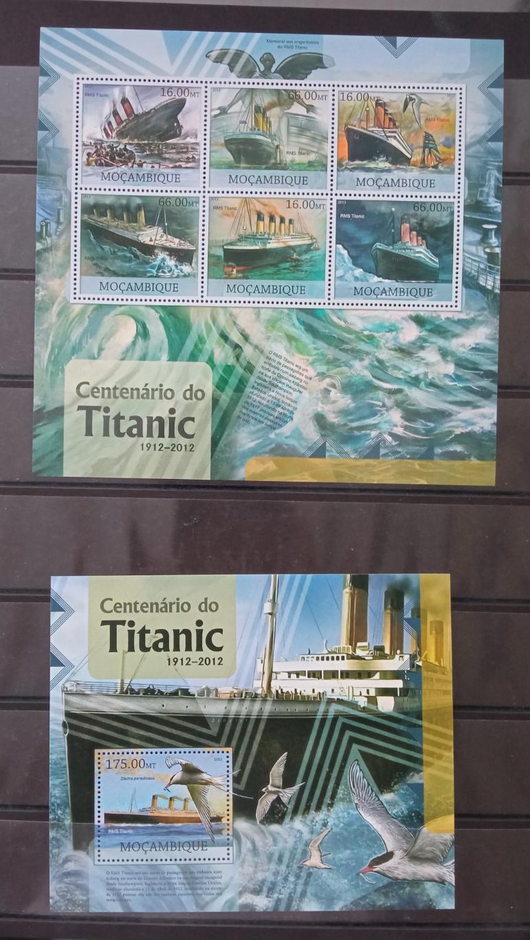 Мозамбик 2012 100 лет Титанику Комплект (малый лист+блок) MNH** Michel = 24€
