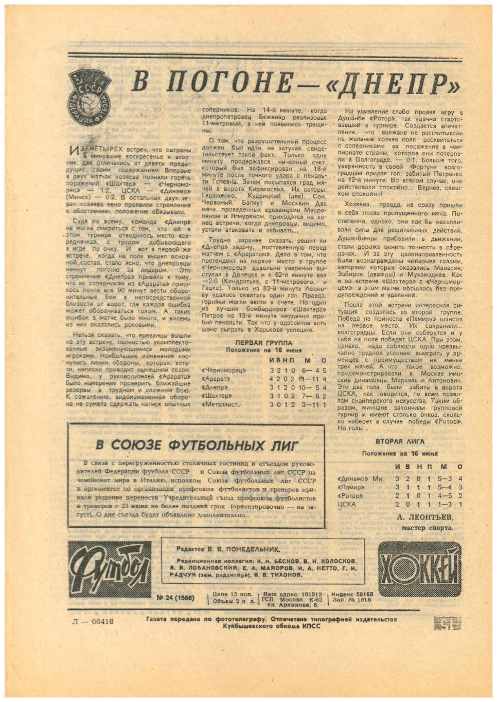 Футбол-Хоккей 1990 №24 ЧМФ СССР–Румыния–0:2 Аргентина–СССР–2:0 Бразилия–Швеция 1
