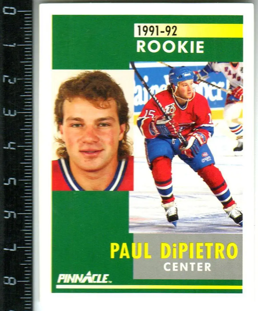 Пол ДиПьетро Монреаль Канадиенс / Paul DiPietro Canadiens 1991 ROOKIE / Новичок