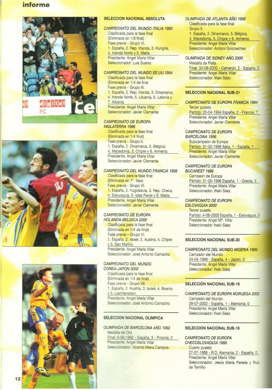 Официальный журнал Королевской Федерации футбола Испании RFEF 2003 Март 1
