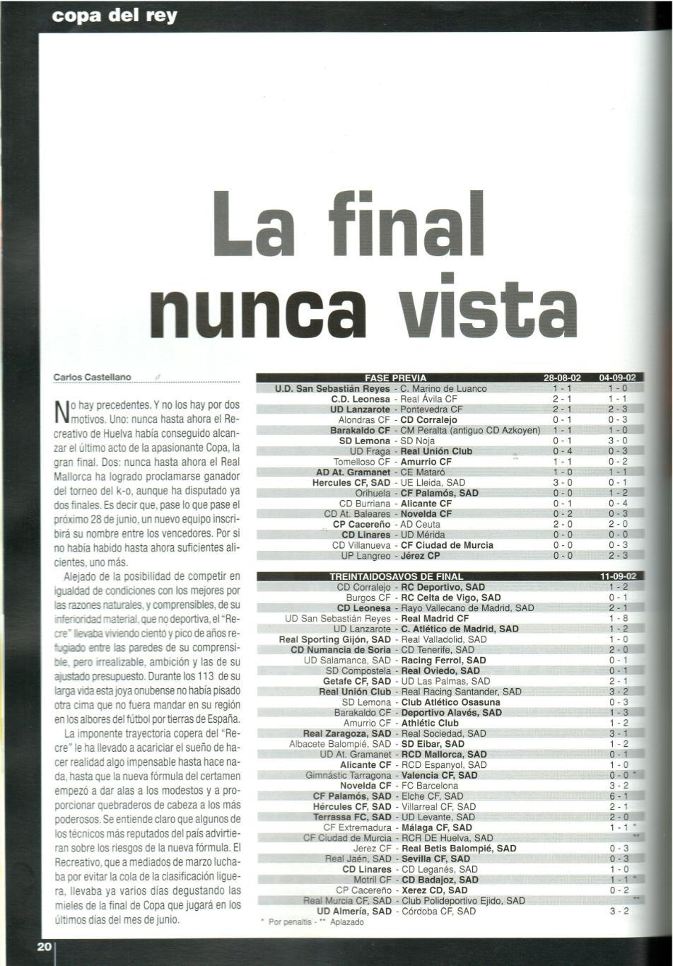 Официальный журнал Королевской Федерации футбола Испании RFEF 2003 Март 2