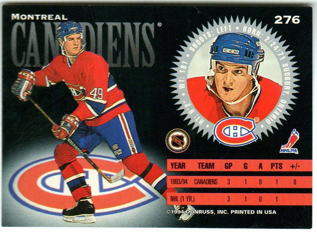 Брайан Сэвидж Монреаль Канадиенс / Brian Savage Montreal Canadiens 1994 РЕДКАЯ 1