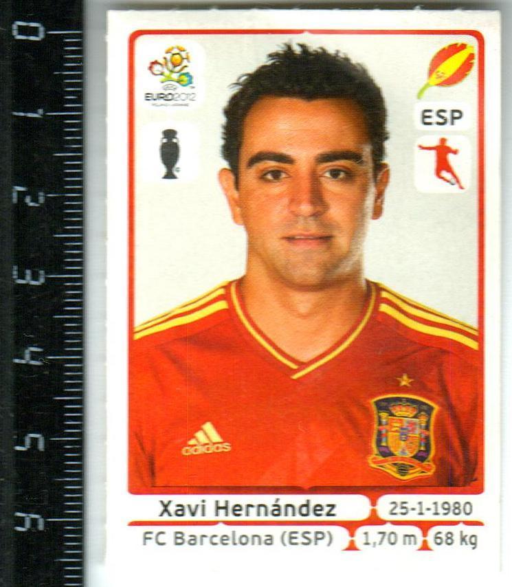 Хави Xavier Hernandez Испания / Барселона Panini Euro 2012 №296