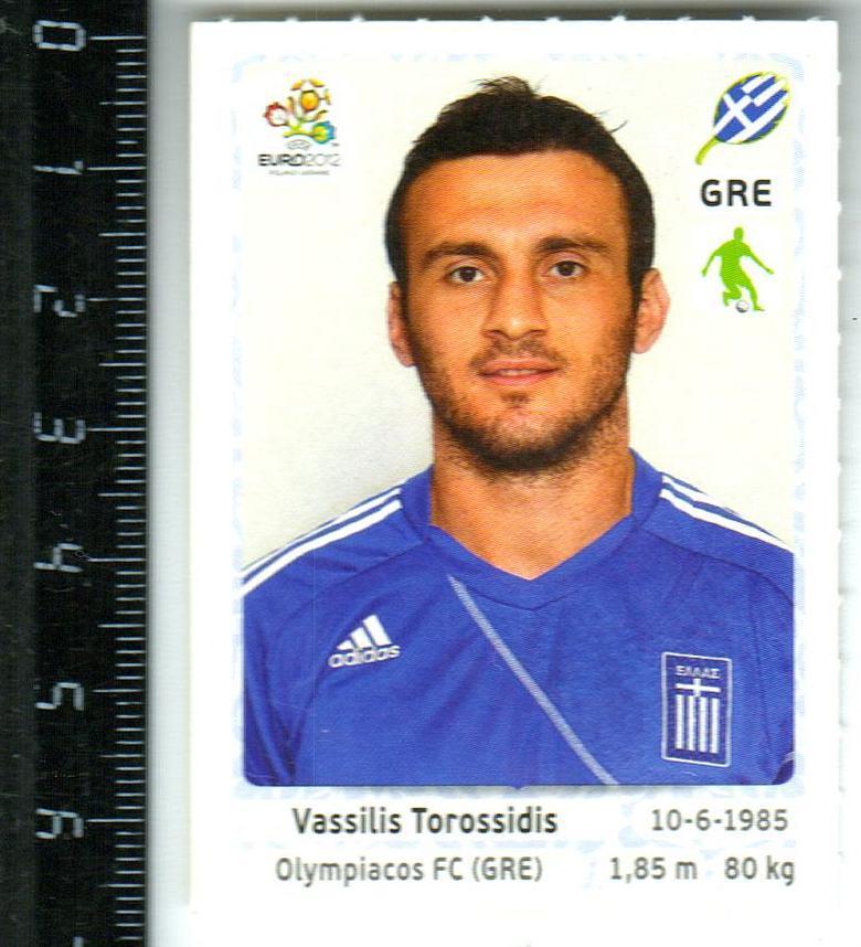 Василис Торосидис Torosidis / Олимпиакос Panini Euro 2012 №92