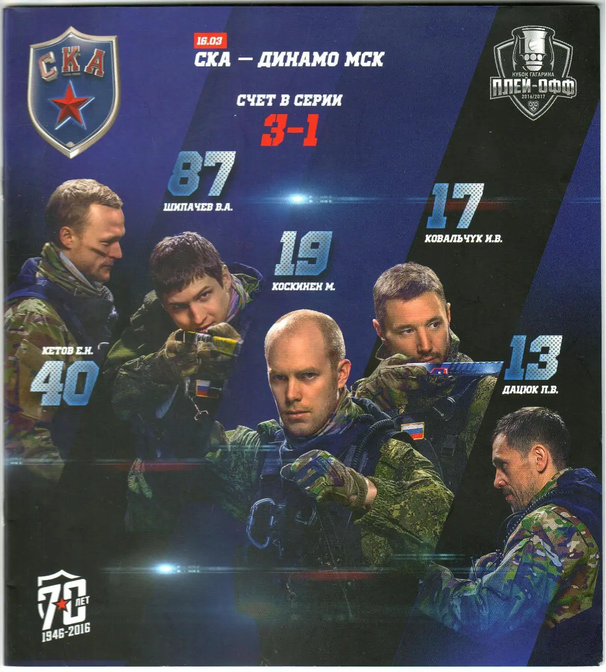 СКА Санкт-Петербург – Динамо Москва 16.03.2017 Плей-офф
