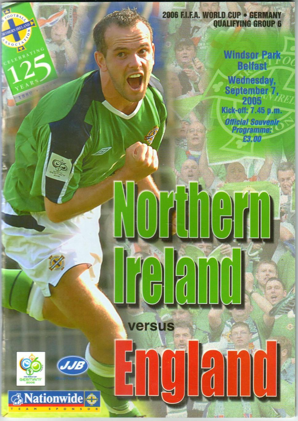 Северная Ирландия – Англия 07.09.2005 ОТЧМ-2006 Постер Дэвид Хили / David Healy