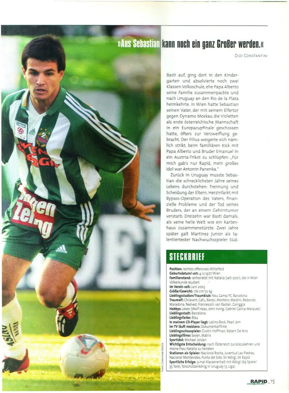 RAPID Magazin 2003 №5 Журнал ФК Рапид Вена / постер А.Иваншиц С.Мартинес А.Добер 4