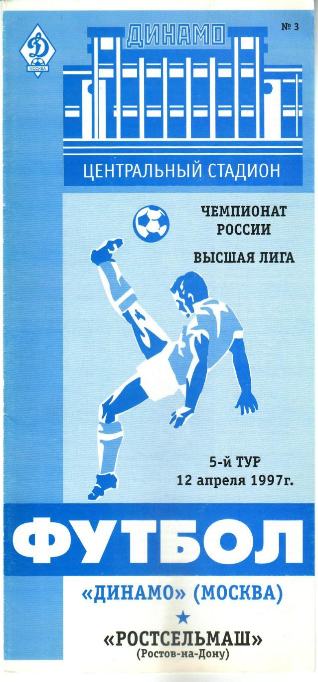 Динамо Москва – Ростсельмаш Ростов-на-Дону 12.04.1997