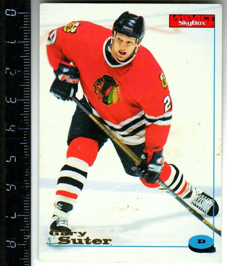 Гэри Сутер Чикаго Блэкхокс / Gary Suter Chicago Blackhawks 1996 Fleer/SkyBox #20