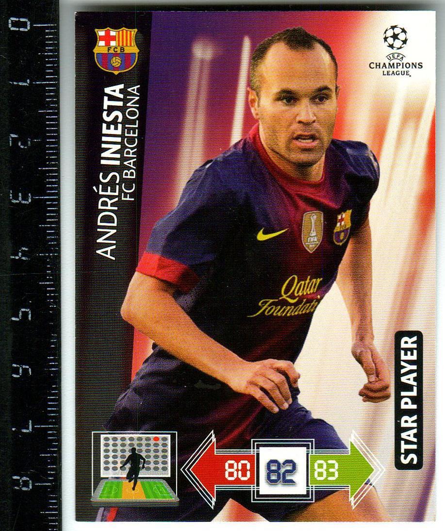 Андрес Иньеста Барселона Лига чемпионов UEFA 2012-2013 Star Player PANINI