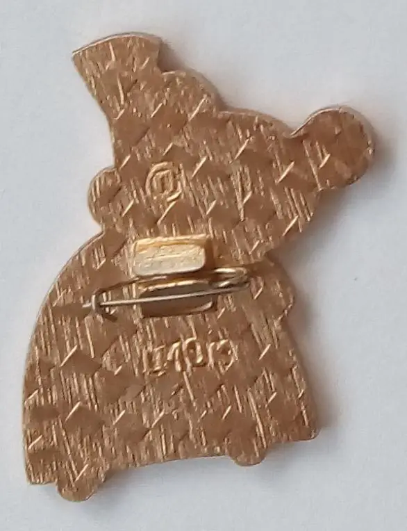 Значок СССР Олимпийский мишка с балалайкой (металл) 1