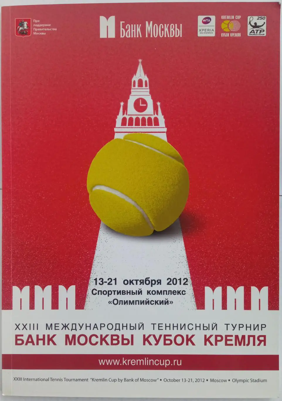 XXII Международный теннисный турнир Кубок Кремля 13-21.10.2012 История Участники
