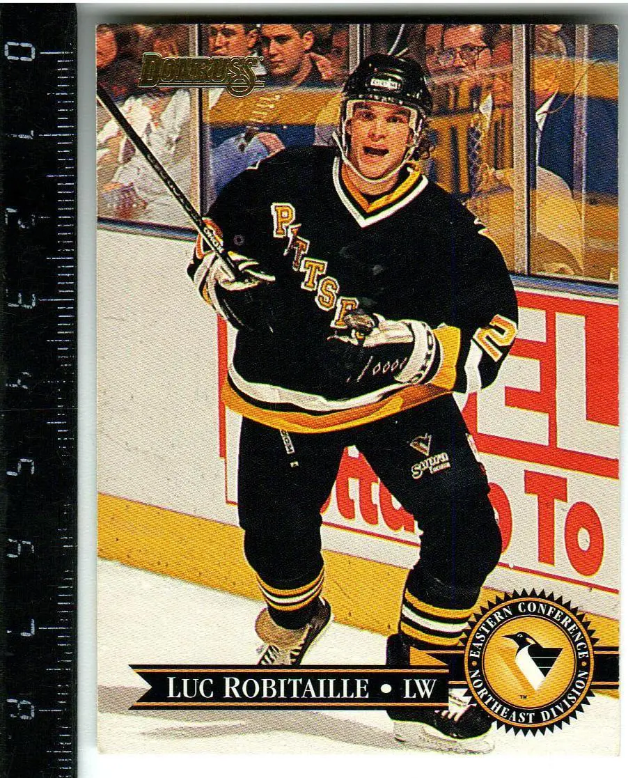 Люк Робитайл Питтсбург Пингвинз Luc Robitaille Pittsburgh Penguins Donruss 1995