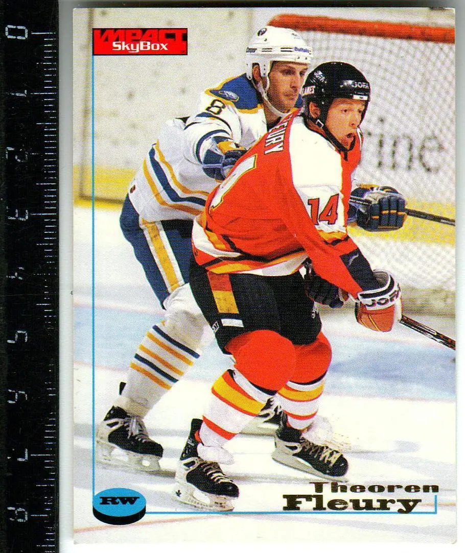 Теорен Флёри Калгари Флэймз / Theoren Fleury Calgary Flames Fleer/SkyBox 1996