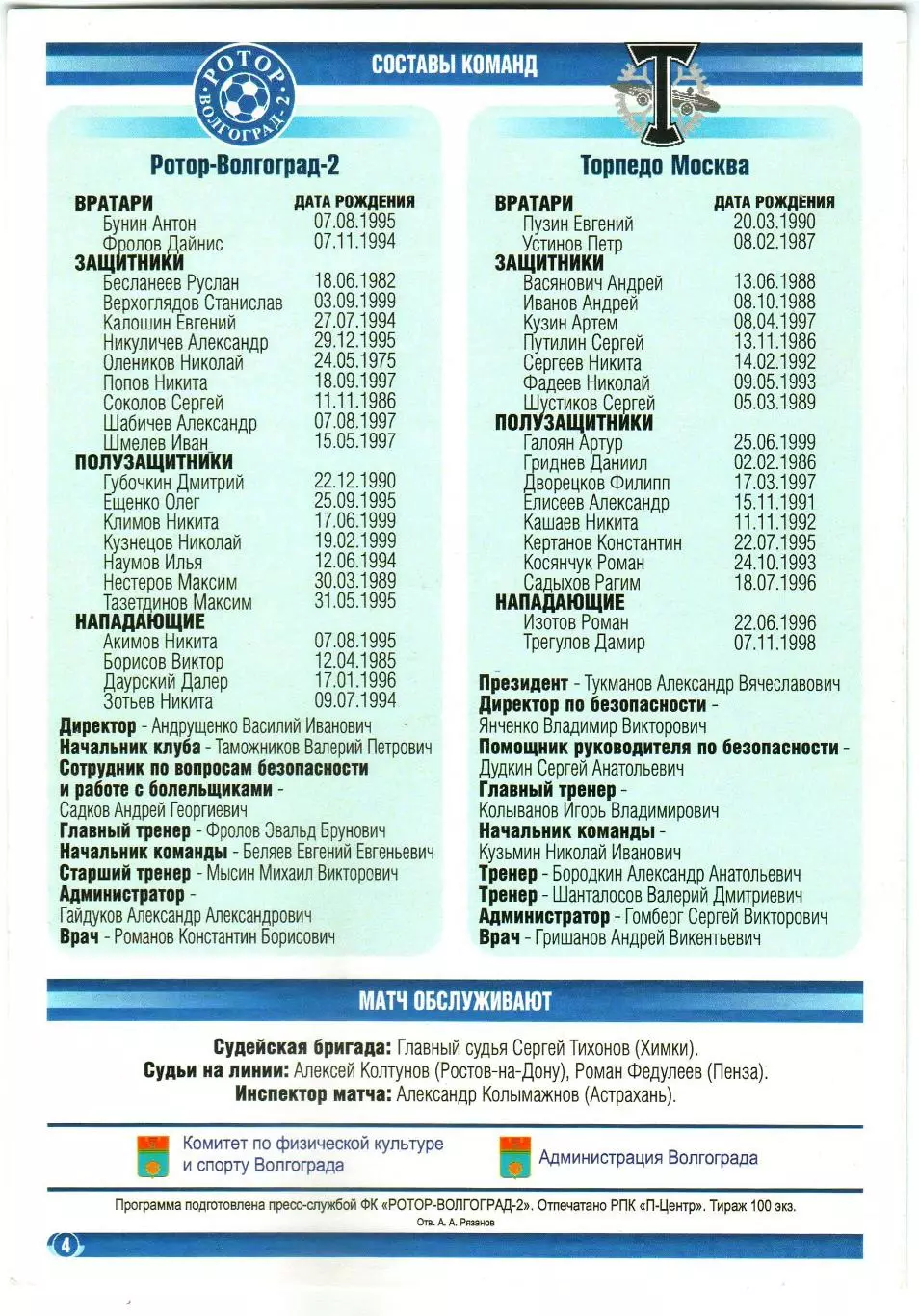 Ротор-2 Волгоград – Торпедо Москва 18.08.2017 1