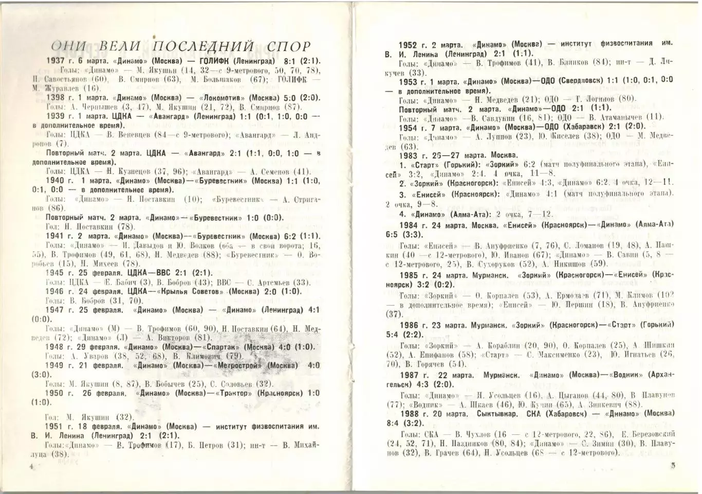 Кубок СССР 12–17.11.1988 Первоуральск Свердловск Киров Оренбург Димитровград 1