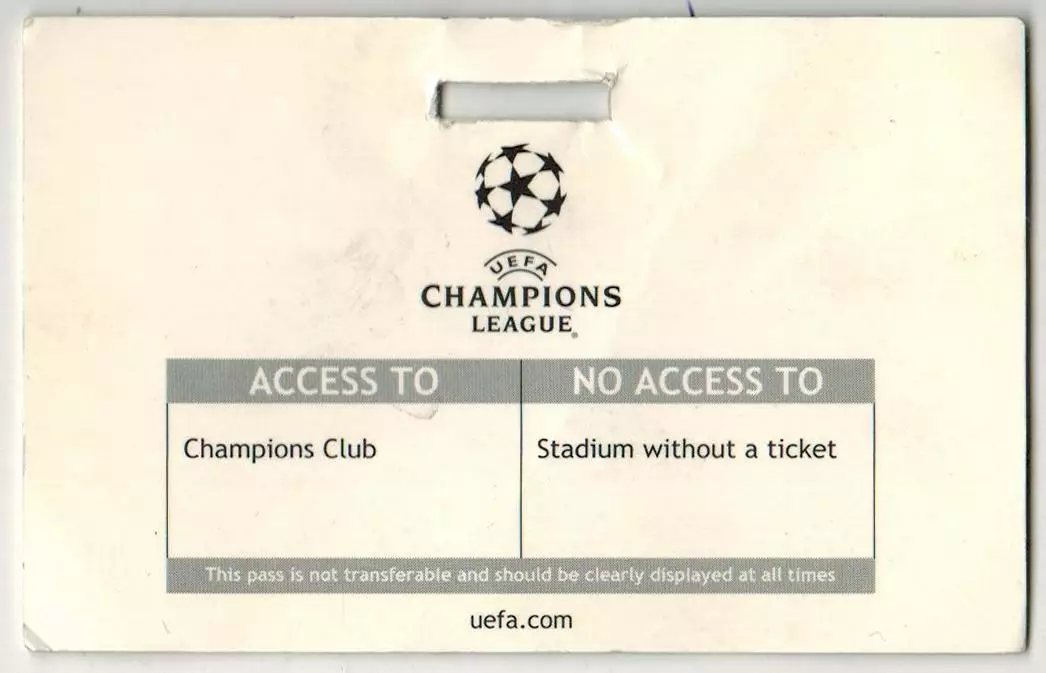 Байер Леверкузен – Спартак Москва 25.10.2000 Аккредитация Champions Club Member 1