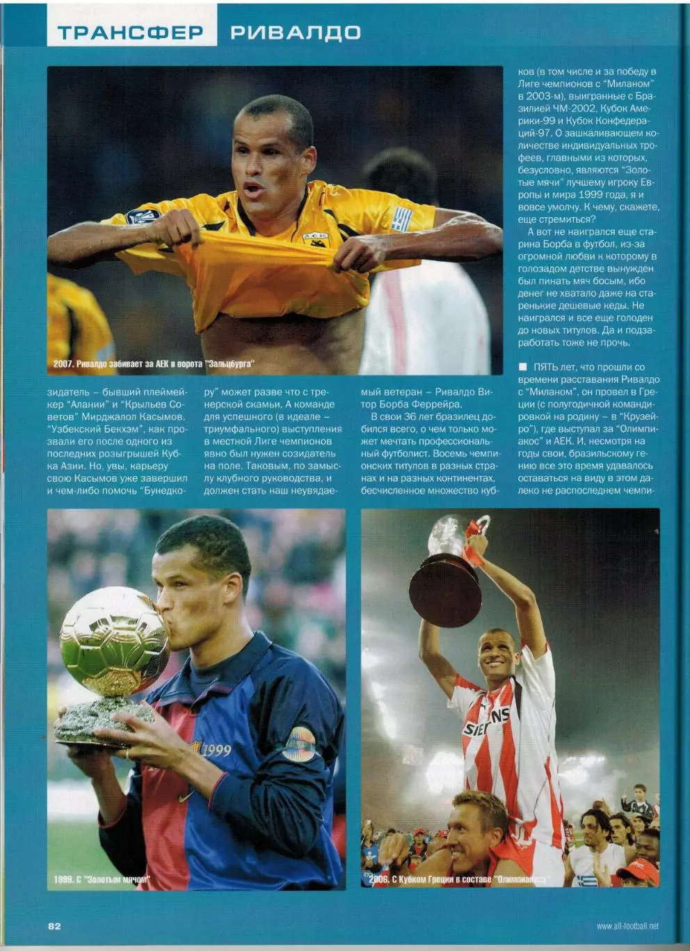 Весь футбол Октябрь 2008 / Зенит–суперкубок Данни Ривалдо Спартак Манчестер Сити 7