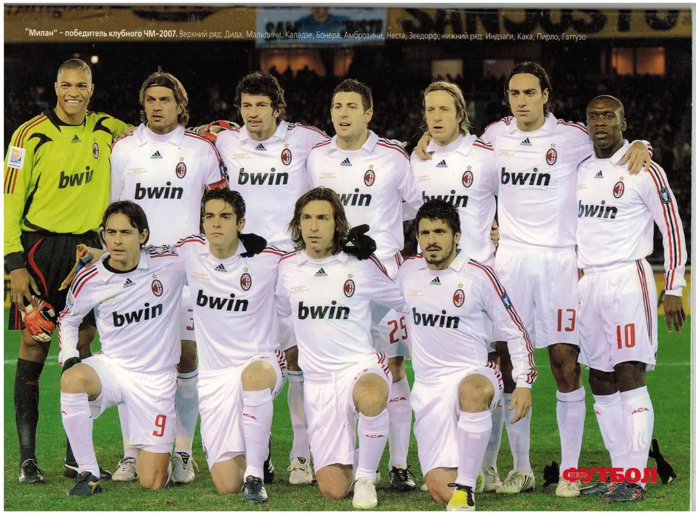 Весь футбол Январь-Февраль 2008 Кака Милан Фил О'Доннелл Нильс Линдхольм ЧМ-1962 1