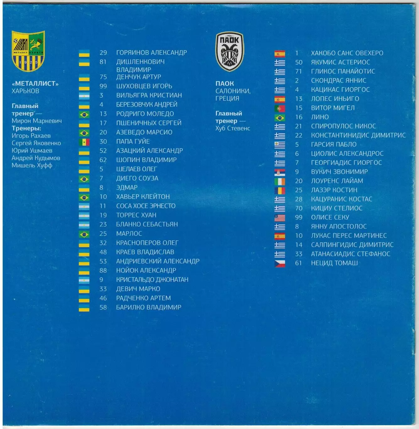 Металлист Харьков – ПАОК Салоники 07.08.2013 Лига чемпионов Квалификация 1