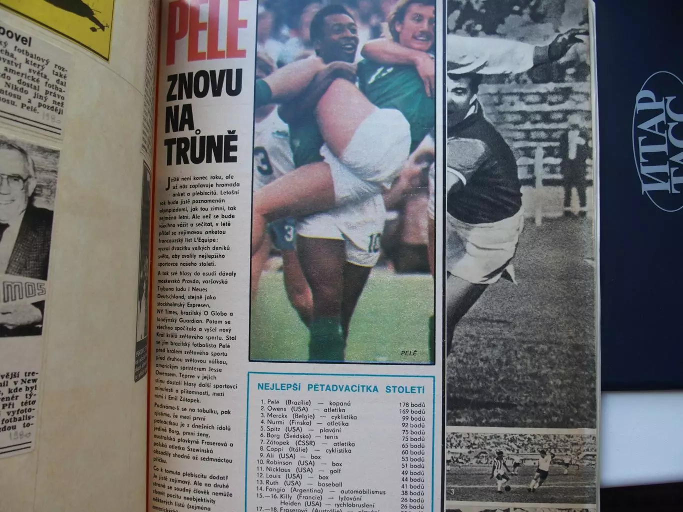 Пеле (сб. Бразилии).1970-е. Много фото.Ж-л Стадион (Старт?). Наклеено на картон. 2