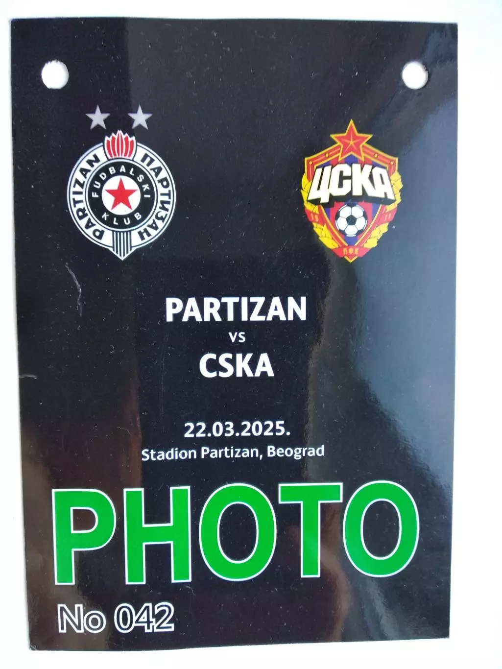 Партизан Сербия - ЦСКА. 22.03.2025 (24 стр) +билет,+бейдж. Недостатки в описании 4