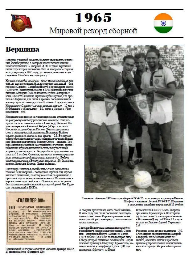 Андрей Галанин, Михаил Маленков и др. Сборная РСФСР по футболу. 1946-1991 2