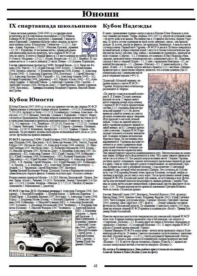 Андрей Галанин, Михаил Маленков и др. Сборная РСФСР по футболу. 1946-1991 3