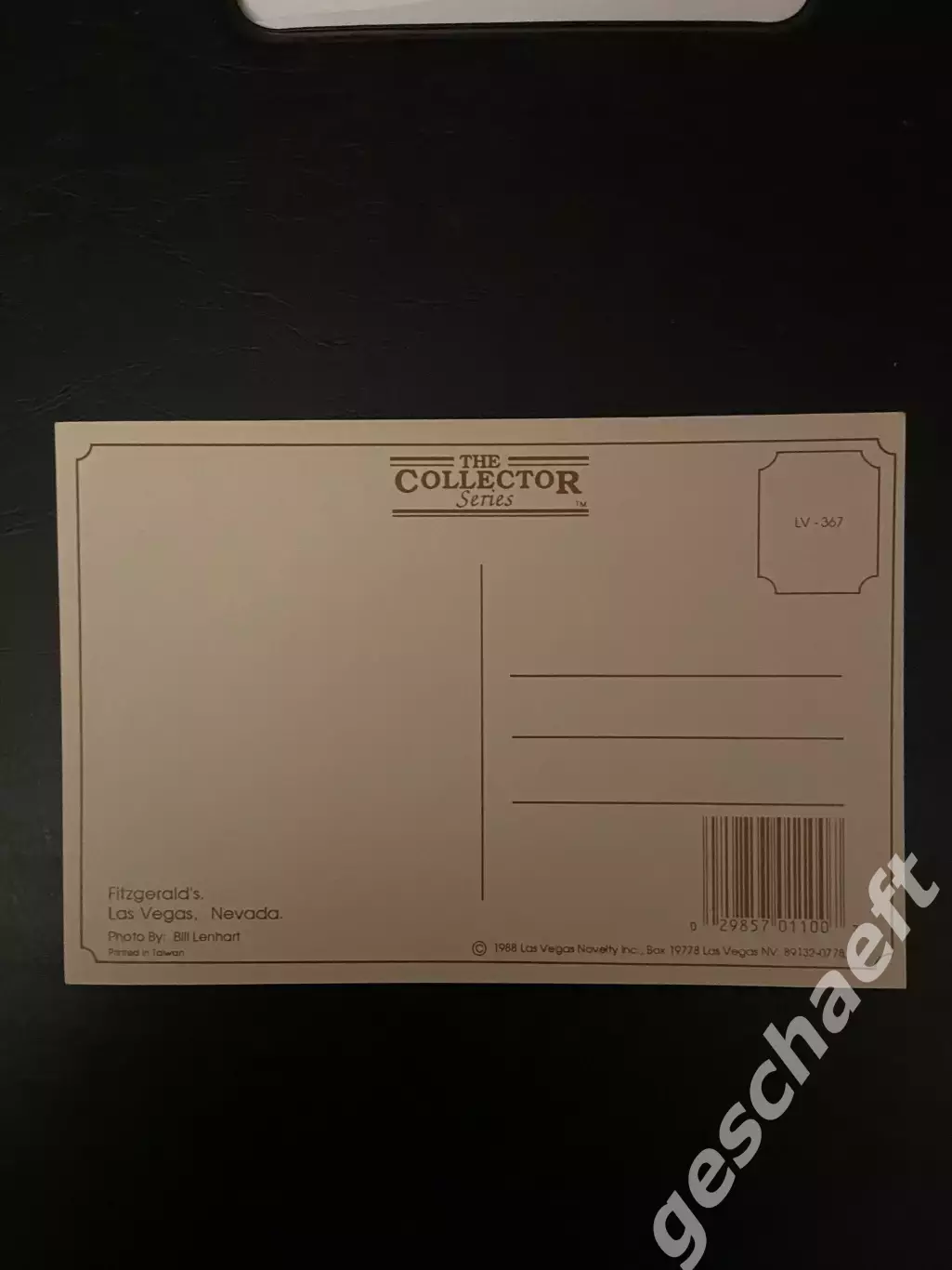 Открытка Коллекционная № 367 Лас Вегас 1