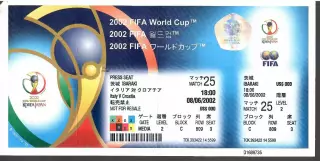 2002 БИЛЕТ Сборная Италии - Сборная Хорватии ЧЕМПИОНАТ МИРА