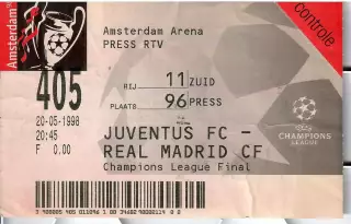 1998 Ювентус Италия - Реал Мадрид Испания ФИНАЛ ЛИГИ ЧЕМПИОНОВ