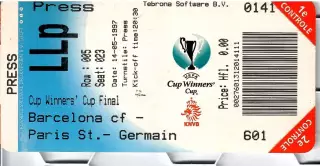 1997 Барселона Испания - ПСЖ Франция ФИНАЛ Кубка Кубков