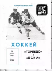 1986 Хоккей Торпедо Горький - ЦСКА (29.01)