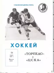1987 Хоккей Торпедо Горький - ЦСКА (13.03)