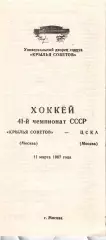 1987 Хоккей Крылья Советов - ЦСКА (11.03)