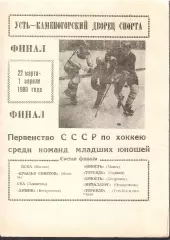 1980 Хоккей ЦСКА - СКА Ленинград - Минск и другие на юношеском Чемпионате СССР