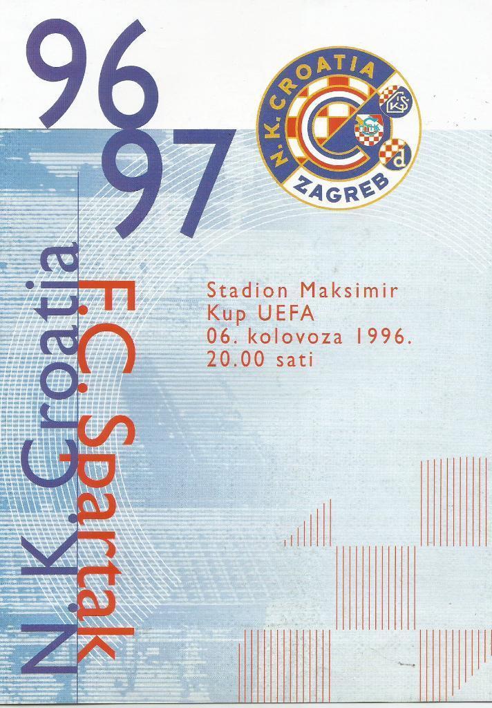 1996 Кроация Загреб - спартак Москва - Кроация Загреб УЕФА