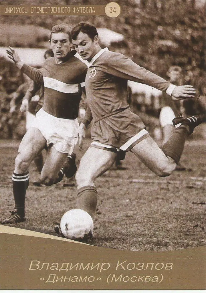 № 34 Открытка Динамо Москва Владимир Козлов (виртуозы футбола)