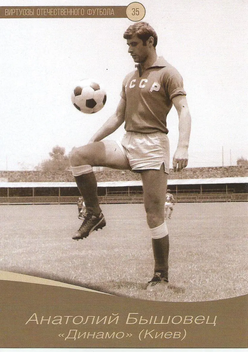 № 35 Открытка Динамо Киев Анатолий Бышовец (виртуозы футбола)